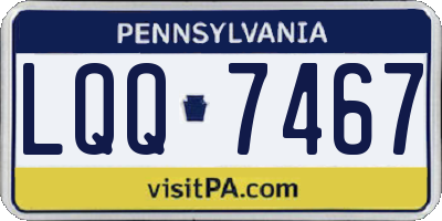 PA license plate LQQ7467