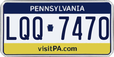 PA license plate LQQ7470