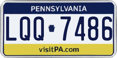 PA license plate LQQ7486