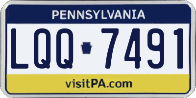 PA license plate LQQ7491