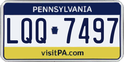 PA license plate LQQ7497