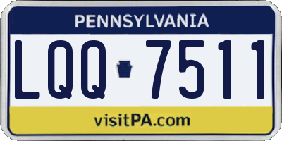 PA license plate LQQ7511