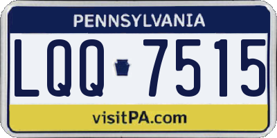 PA license plate LQQ7515
