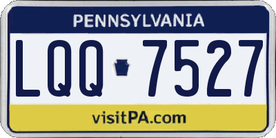 PA license plate LQQ7527
