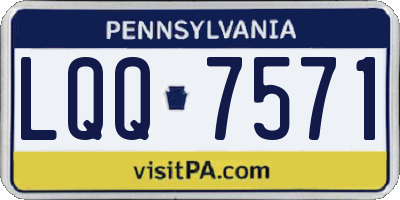 PA license plate LQQ7571