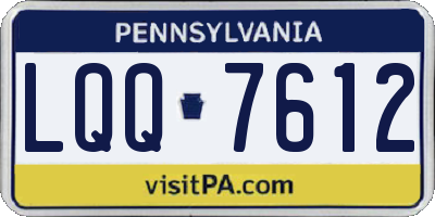 PA license plate LQQ7612