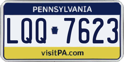 PA license plate LQQ7623