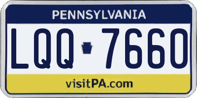 PA license plate LQQ7660