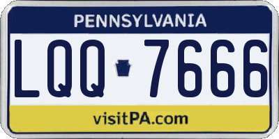 PA license plate LQQ7666