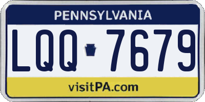 PA license plate LQQ7679