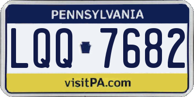 PA license plate LQQ7682