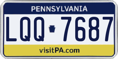 PA license plate LQQ7687