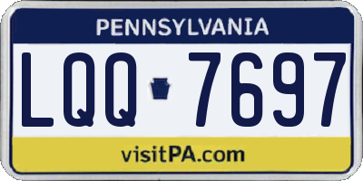 PA license plate LQQ7697