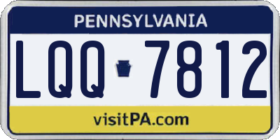 PA license plate LQQ7812