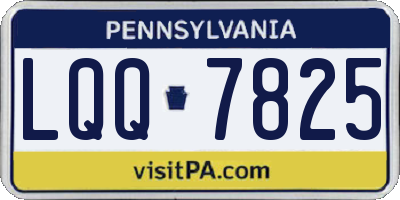 PA license plate LQQ7825