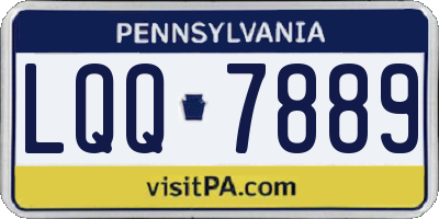 PA license plate LQQ7889