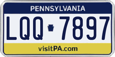 PA license plate LQQ7897