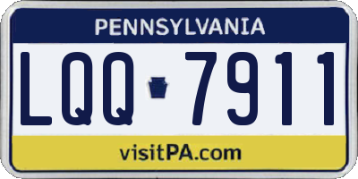 PA license plate LQQ7911