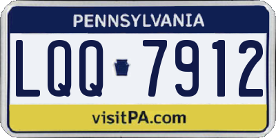 PA license plate LQQ7912