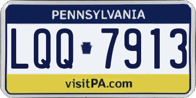 PA license plate LQQ7913