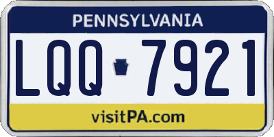 PA license plate LQQ7921