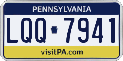 PA license plate LQQ7941