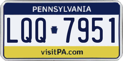 PA license plate LQQ7951