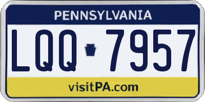PA license plate LQQ7957