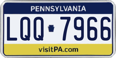 PA license plate LQQ7966