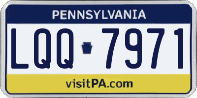 PA license plate LQQ7971
