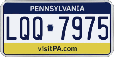 PA license plate LQQ7975