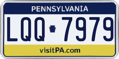 PA license plate LQQ7979