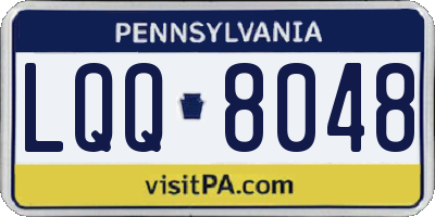 PA license plate LQQ8048