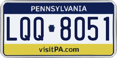 PA license plate LQQ8051
