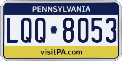 PA license plate LQQ8053
