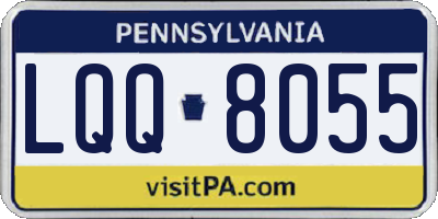 PA license plate LQQ8055