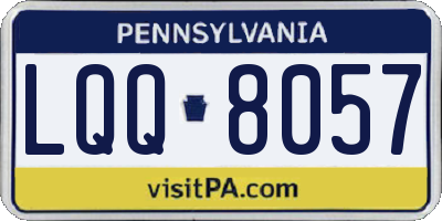 PA license plate LQQ8057