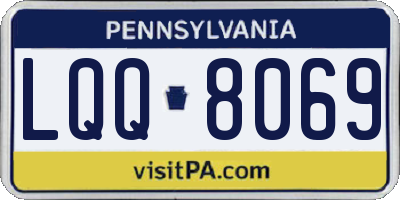 PA license plate LQQ8069