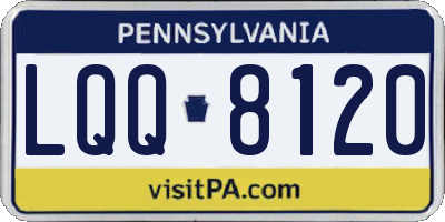 PA license plate LQQ8120