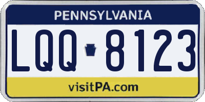 PA license plate LQQ8123