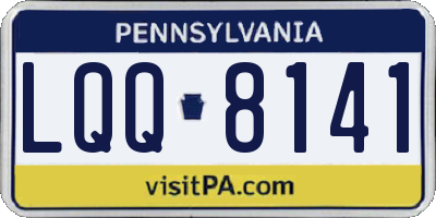 PA license plate LQQ8141