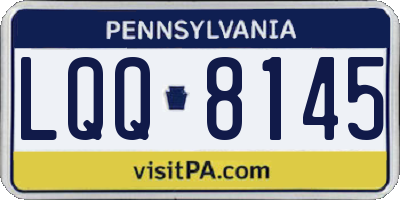 PA license plate LQQ8145