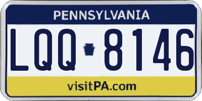 PA license plate LQQ8146