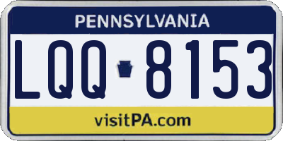 PA license plate LQQ8153