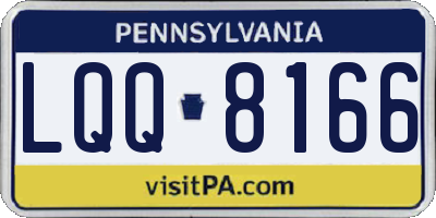 PA license plate LQQ8166