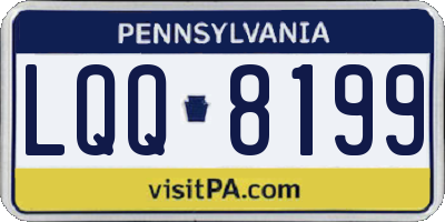PA license plate LQQ8199