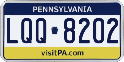 PA license plate LQQ8202
