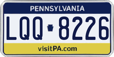 PA license plate LQQ8226