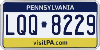 PA license plate LQQ8229