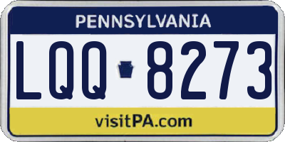 PA license plate LQQ8273